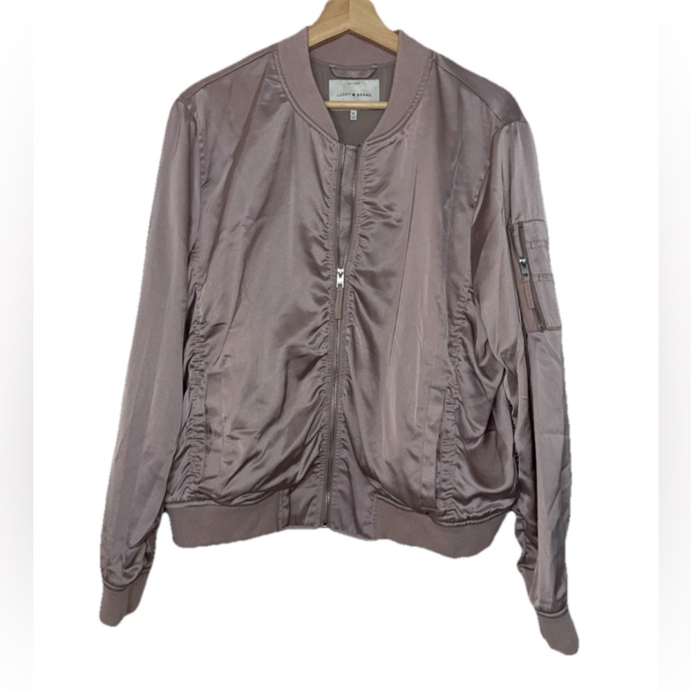 Lucky Brand Satin Bomber Jacket Sz.XL